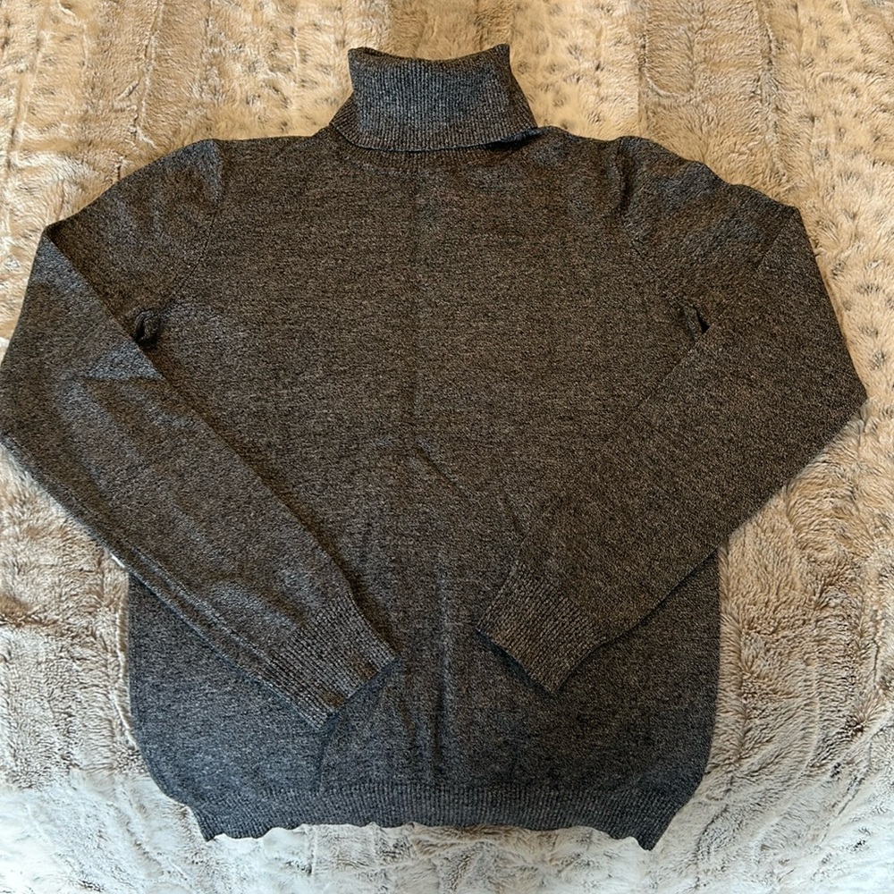 Grey turtleneck sweater